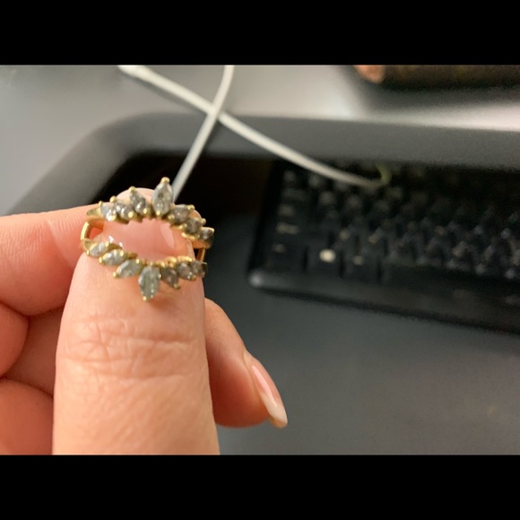 18k Solid Gold w 1 carat diamonds ring wrap - Picture 2 of 7